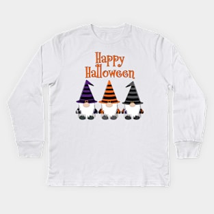 Happy Halloween Gnomes Kids Long Sleeve T-Shirt